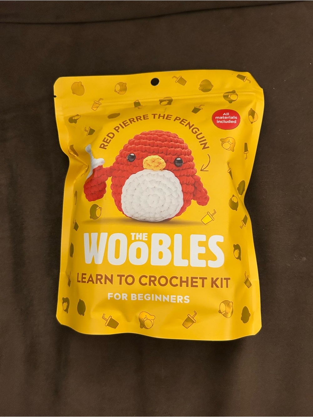 Woobles Red Pierre the Penguin crochet kit McDonalds limited edition